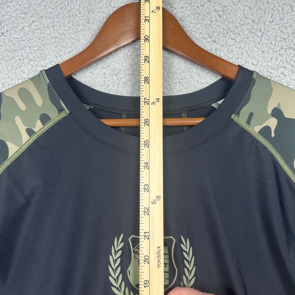 Gorilla Wear Lander Rashguard Mens 2XL Black Camo Long Sleeve Compression‎ Shirt - Picture 8 of 11